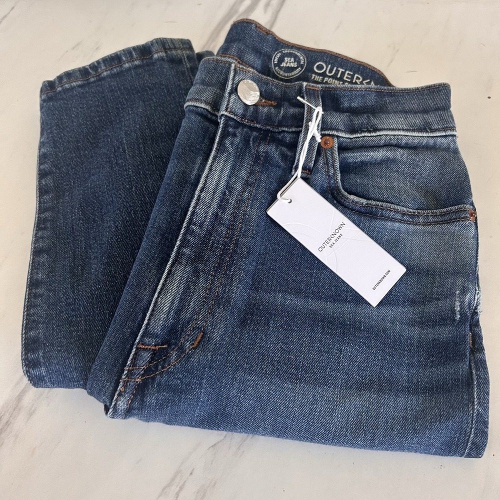 Outerknown‎ S.E.A. SEA Slim Fit The Point Skinny Jeans Blue Women's Size 25 BxEE